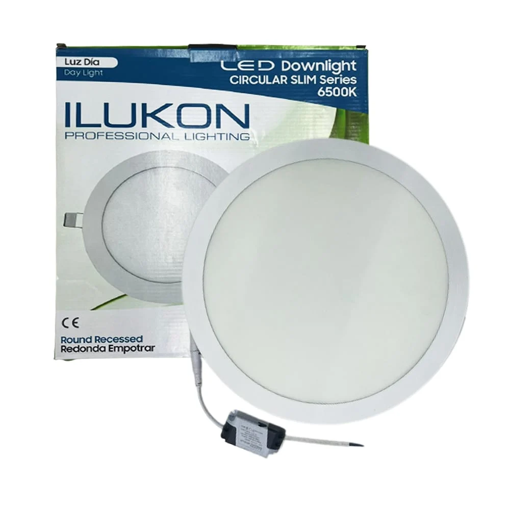 Lámpara redonda de techo empotrable ilukon con consumo de 24 watts / …