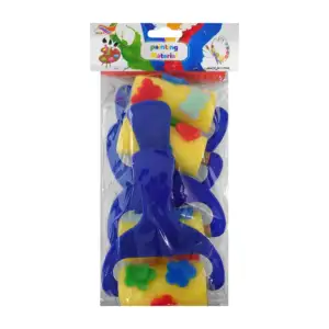 Paquete con 4 rodillos chicos de plástico para pintura con esponja y …