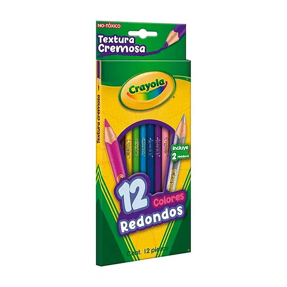 Paquete crayola con 12 lápices - madera redondos, delgados, largos, c…