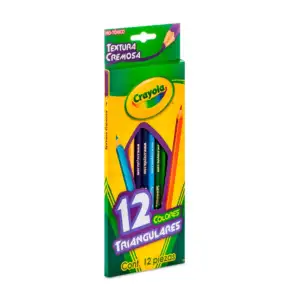 Paquete crayola con 12 colores - lápices de madera triangulares, larg…