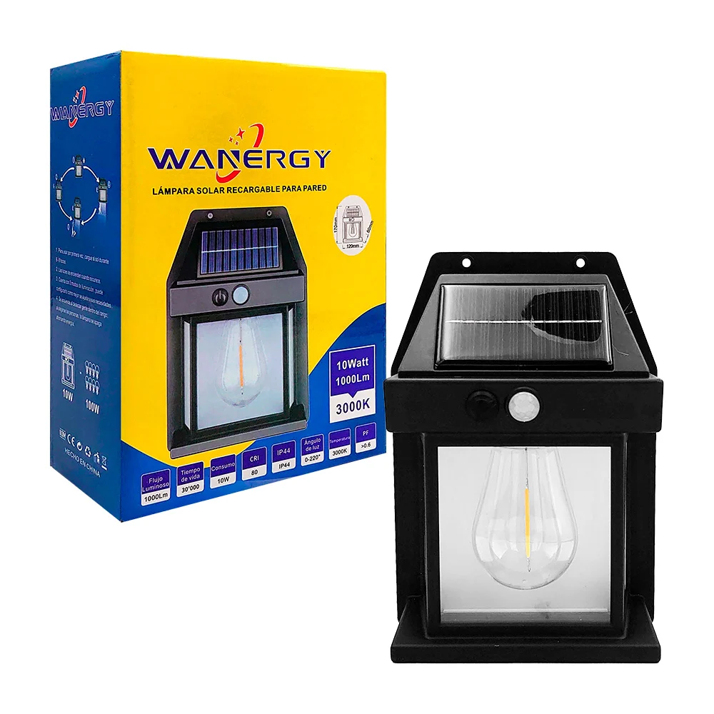 Lámpara solar wanergy recargable para pared de 10w / 68019