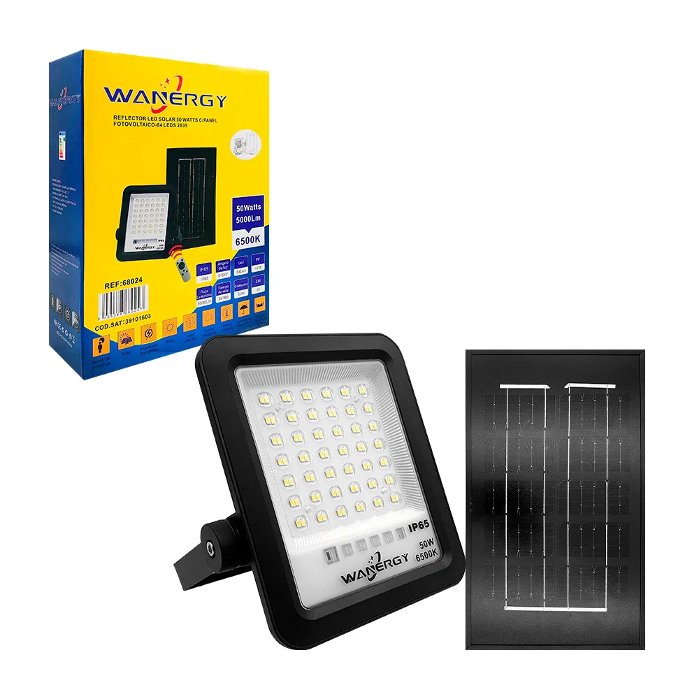 Reflector solar wanergy led de 50w con control inteligente, sensor in…