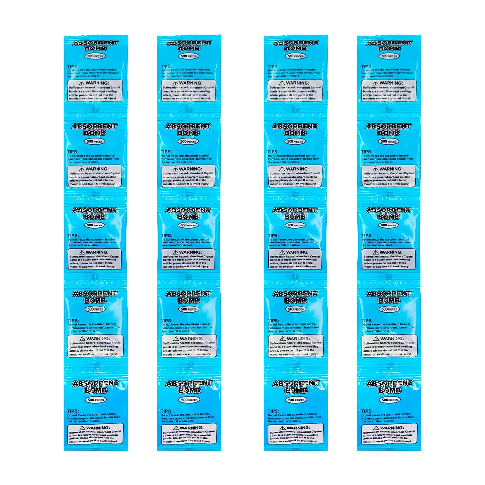 Tira de 20 sobres paquetes con 500 bolitas de hidrogel 6mm / absorben…