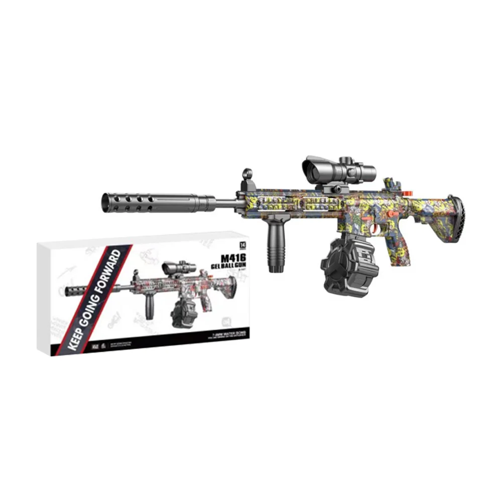 Pistola / rifle m416 recargable con tambor lanza bolitas de hidrogel …