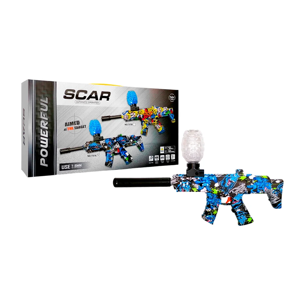 Pistola tipo rifle scar de hidrogel 7-8mm automática con accesorios e…