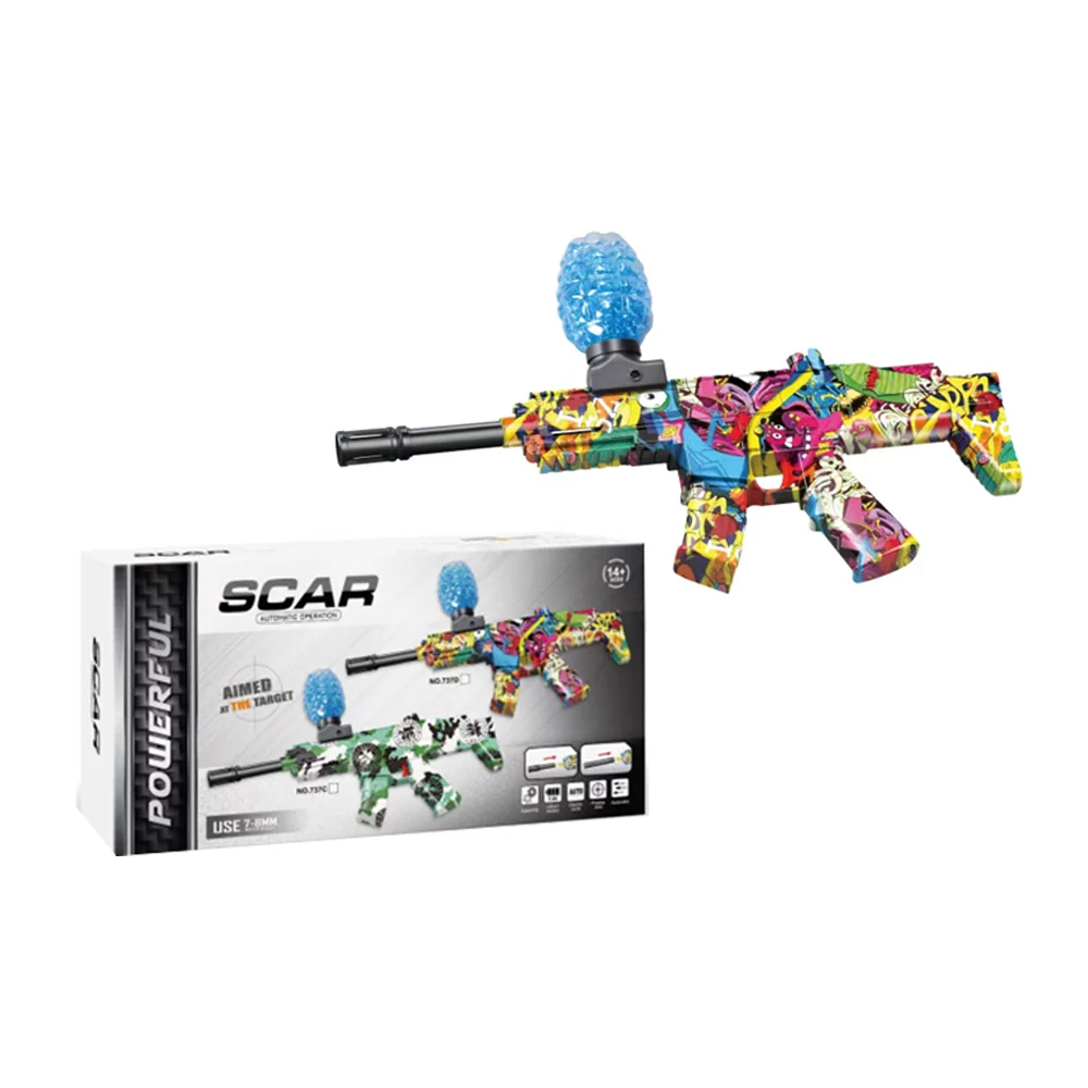 Pistola / rifle scar lanzador de bolitas de hidrogel con diseño de gr…