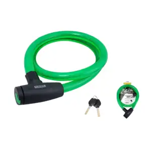 Candado para bicicleta con juego de 2 llaves, cable de acero 20mm x 1…