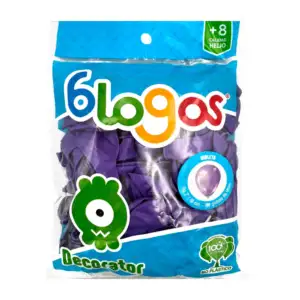 Paquete con 100 globos en color violeta de 7 in - 18 cm / blogos viol…