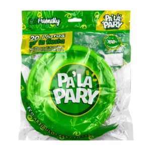 Paquete de 20 platos de plástico en color verde kiwi de 7 in - 18 cm …