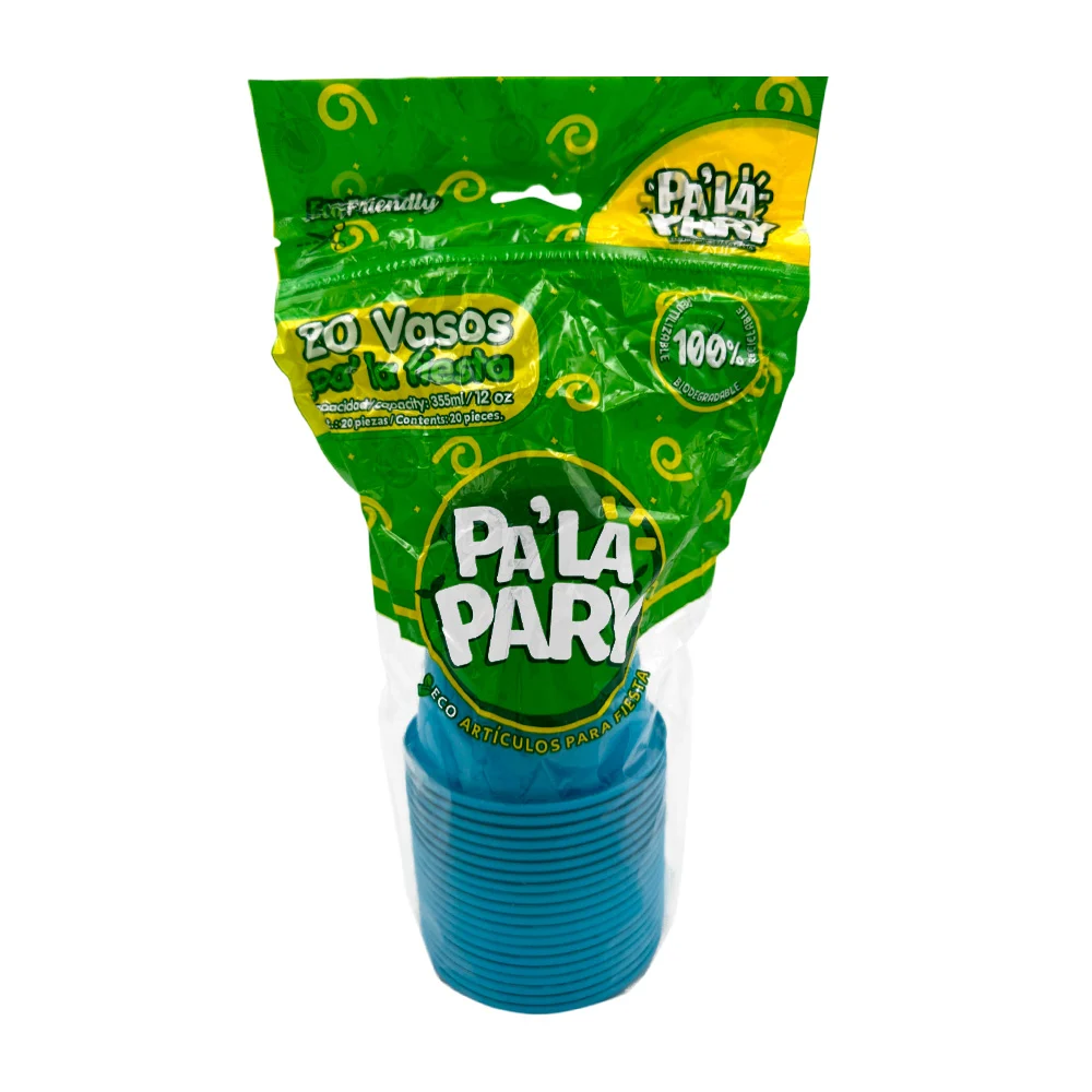 Paquete con 20 vasos de plástico para fiesta, variedad de colores / 7…