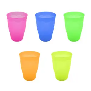 Vaso de plástico olas translúcido neón, 500 ml, variedad de colores /…