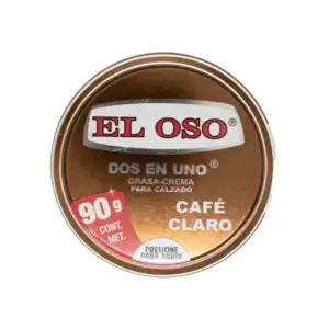 1pza Lata 2 en 1 grasa y crema para calzado en color café claro, 90g …