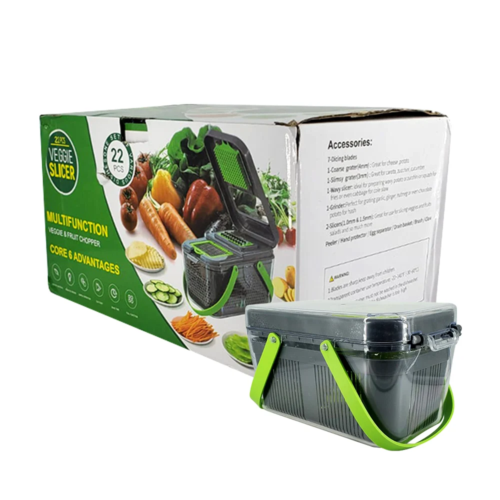 Cortador rallador picador manual multifuncional, variedad de accesori…