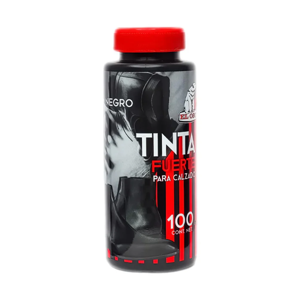 Bote de tinta fuerte para calzado en color negro, 100ml / el oso / 81…