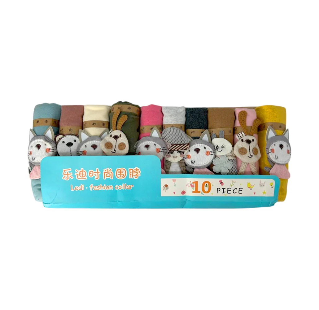 Paquete con 10 pañuelos infantiles para el cuello con adorno de anima…