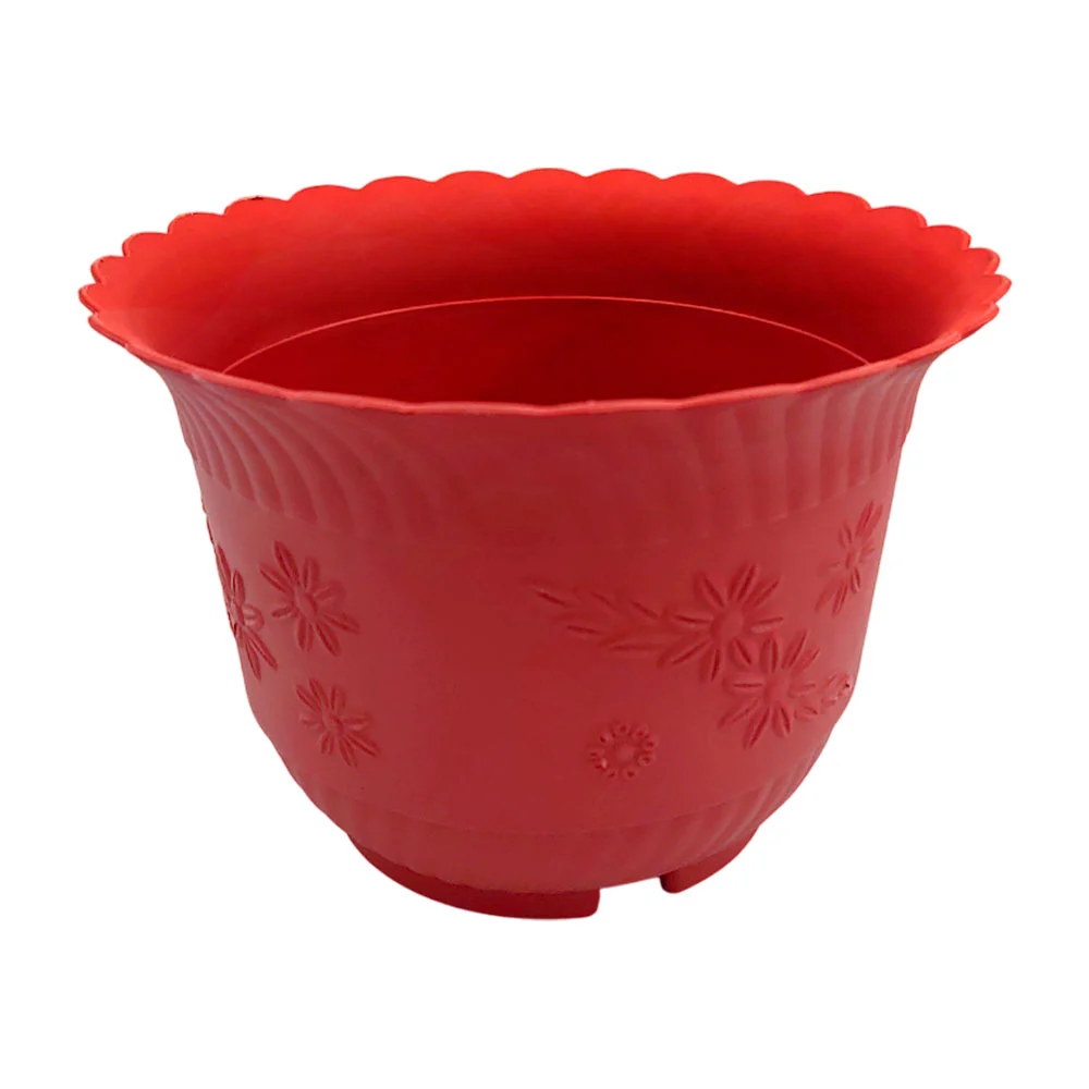 Maceta margarita #3, color terracota con detalles de flores / gm-223 …