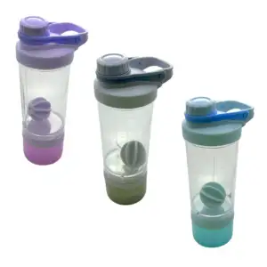 Vaso shaker deportivo mezclador de plástico para proteína, variedad d…