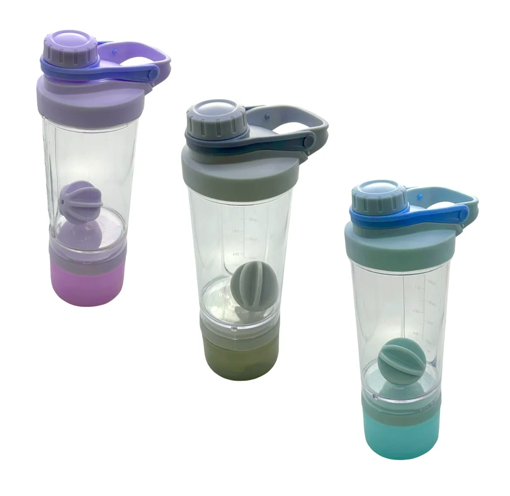 Vaso shaker deportivo mezclador de plástico para proteína, variedad d…