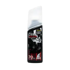 Bote de cera liquida para calzado en color negro con aplicador de esp…