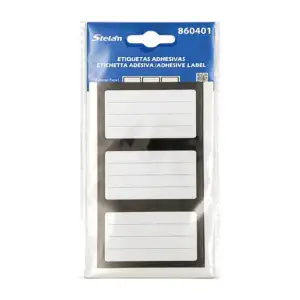 Blíster con 6 notas adhesivas rectangulares con marco negro / 860401
