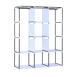 Closet organizador multifuncional para ropa montable con 2 divisiones…