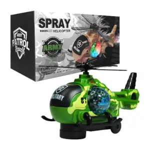 Helicóptero de juguete con spray, variedad de colores / army military…