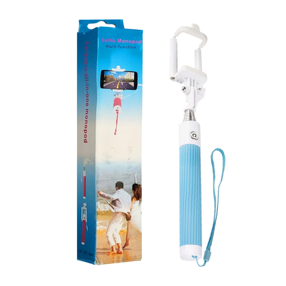 Selfie stick con conector auxiliar, botón para toma de fotos alcance …