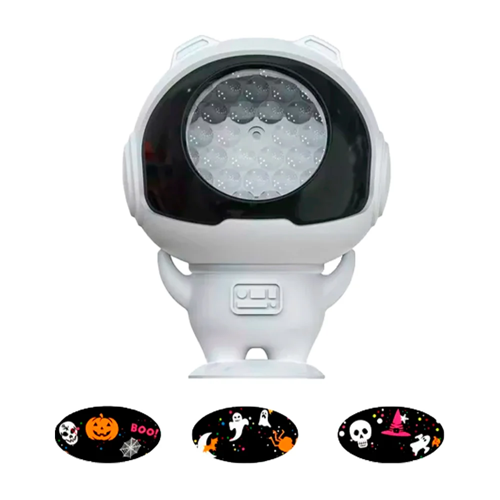 Proyector led láser en forma de astronauta 12cm con proyección temáti…