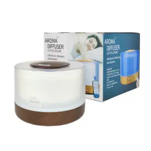 Humidificador difusor redondo con base tipo madera con capacidad de 5…