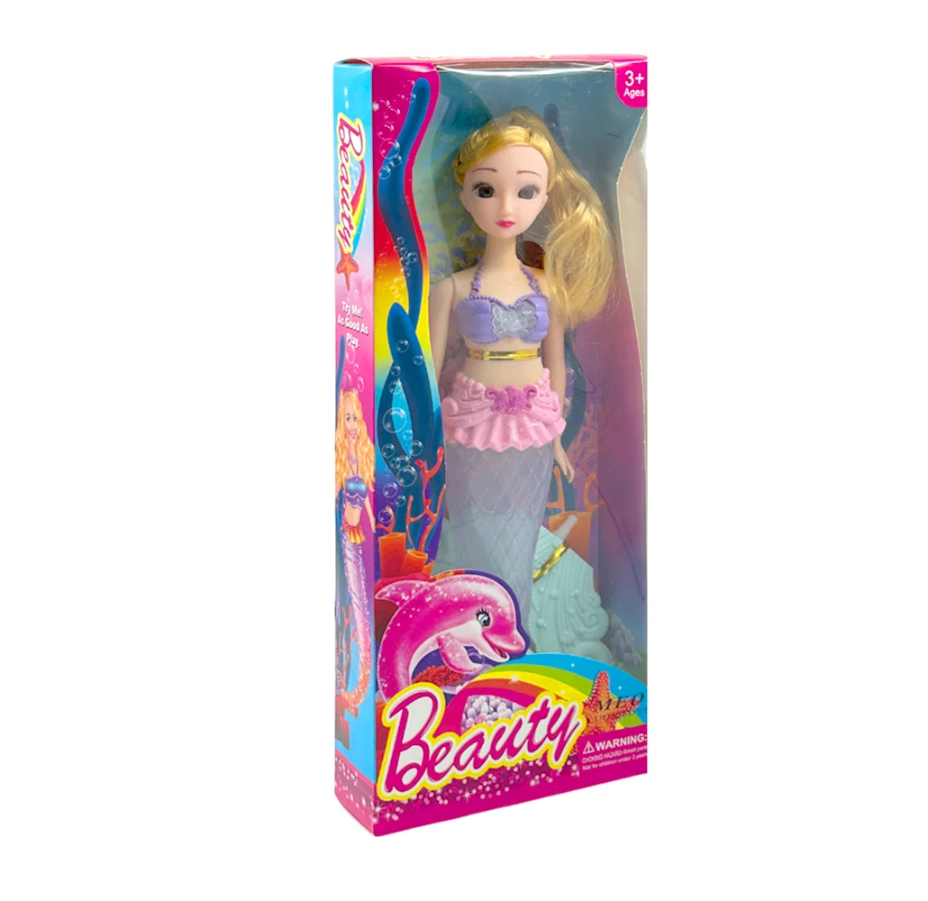Muñeca meo beauty en forma de sirena con luces, variedad de colores /…