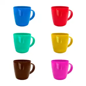 1pza Taza de plástico circular, con asa agarradera lateral, variedad …