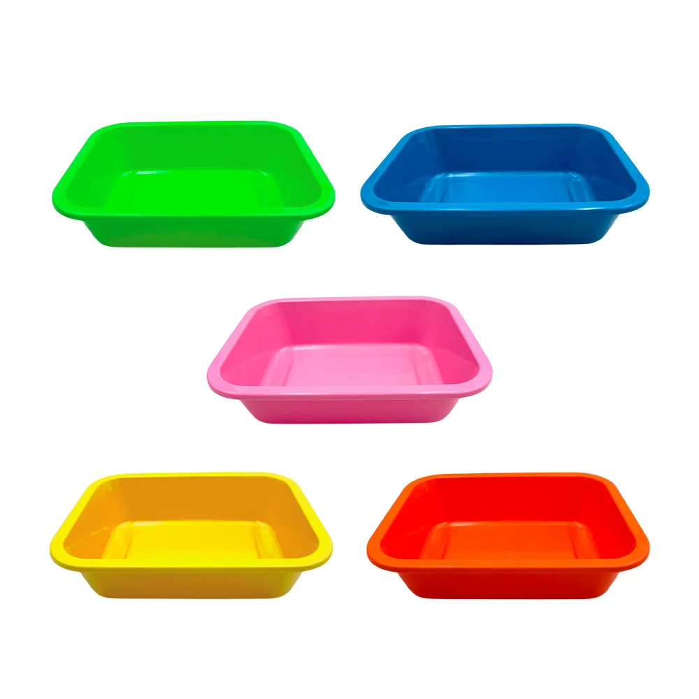 Bandeja - charola rectangular mediana de plástico, multifuncional, va…