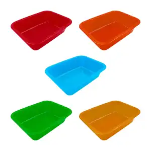 Charola rectangular chica, multifuncional, variedad de colores / cosm…