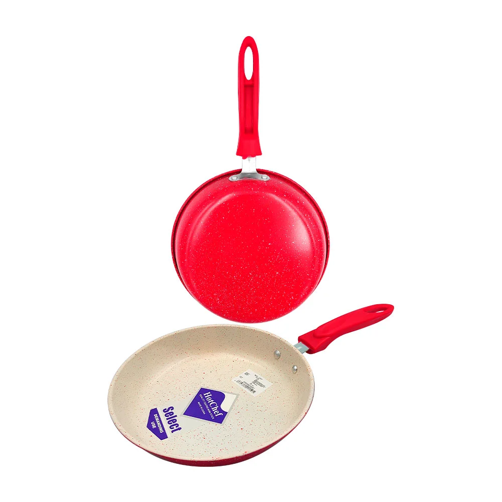 Sartén antiadherente 19 cm con mango de plástico y diseño de puntos -…