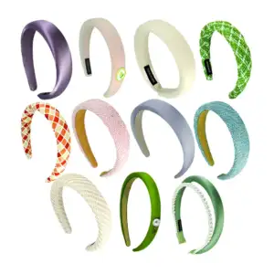 Diadema de tela tipo acolchada de diversos tamaños para el cabello, v…