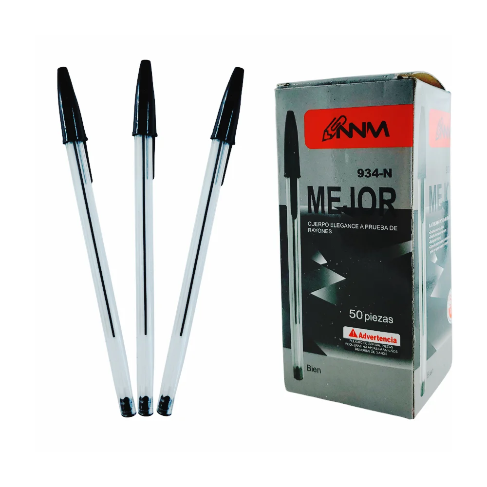 Caja con 50 plumas bolígrafos con tinta en color negro / nnm / mejor …