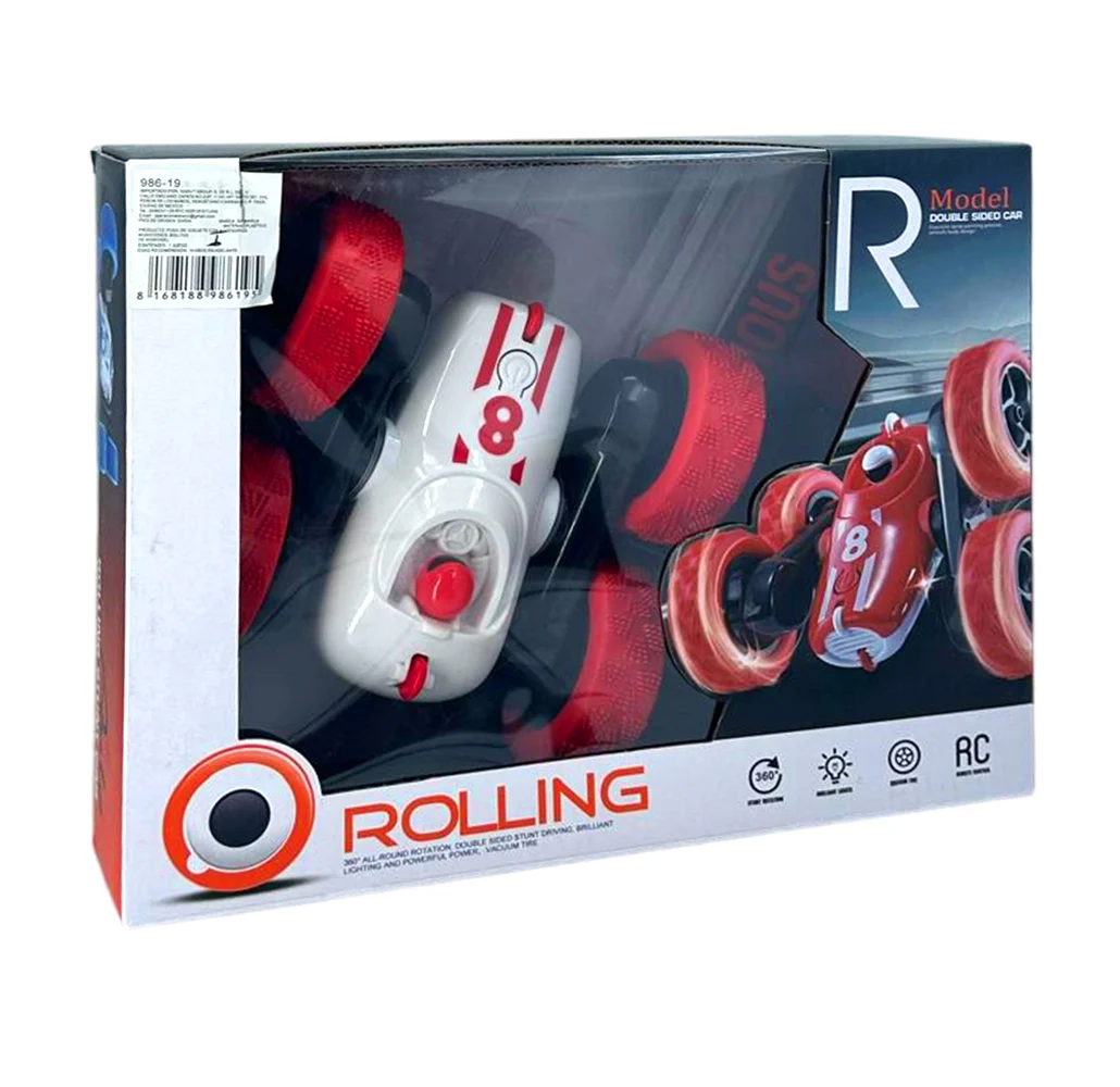 Carro rotativo 360° con diseño tipo bala + conductor y luz, variedad …