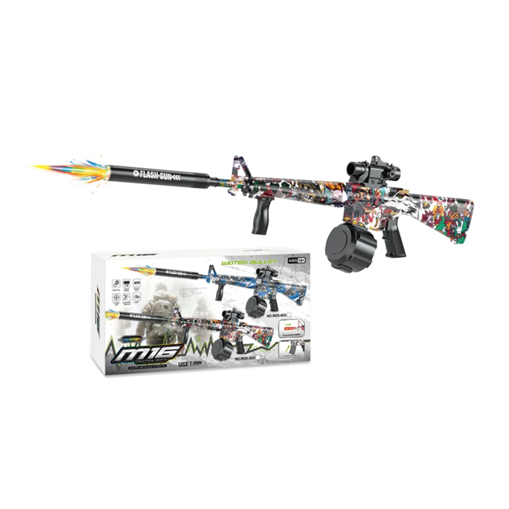 Pistola de hidrogel tipo m16 de juguete con balas de hidrogel 7-8mm m…