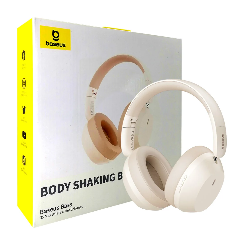 Audífonos diadema plegable inalámbrica baseus + cable auxiliar, varie…