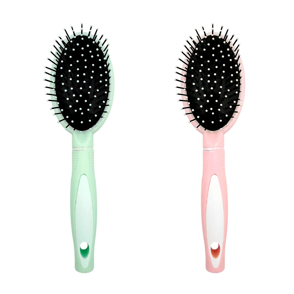 1pza Peine / cepillo para el cabello con cuerpo de plástico, hoyuelo …