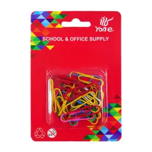 Blíster con clips metálicos, chicos, de múltiples colores, de uso esc…