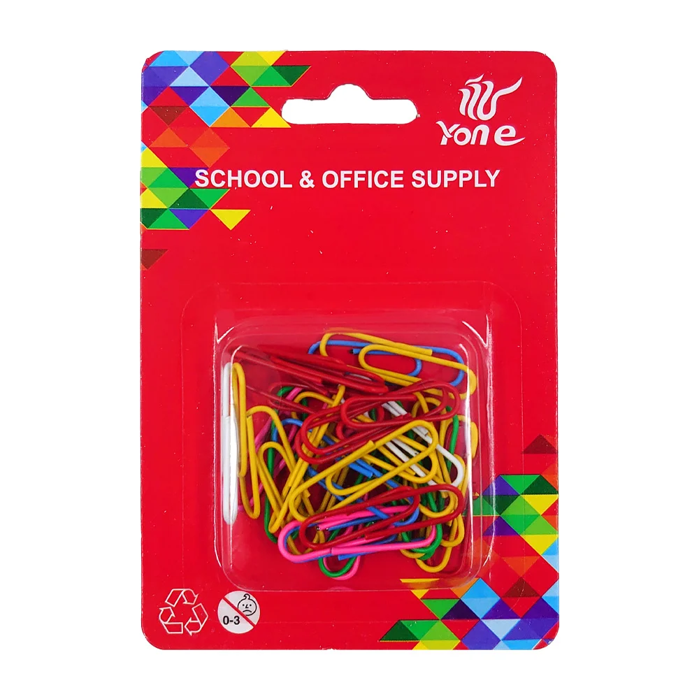 Blíster con clips metálicos, chicos, de múltiples colores, de uso esc…