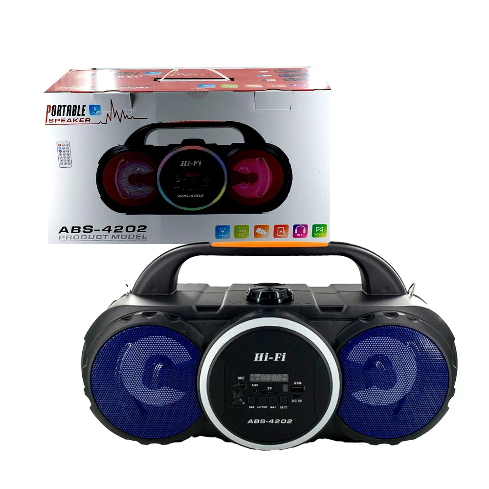 Bocina portátil con agarradera, control y entrada usb, sd, 397.5c154c…