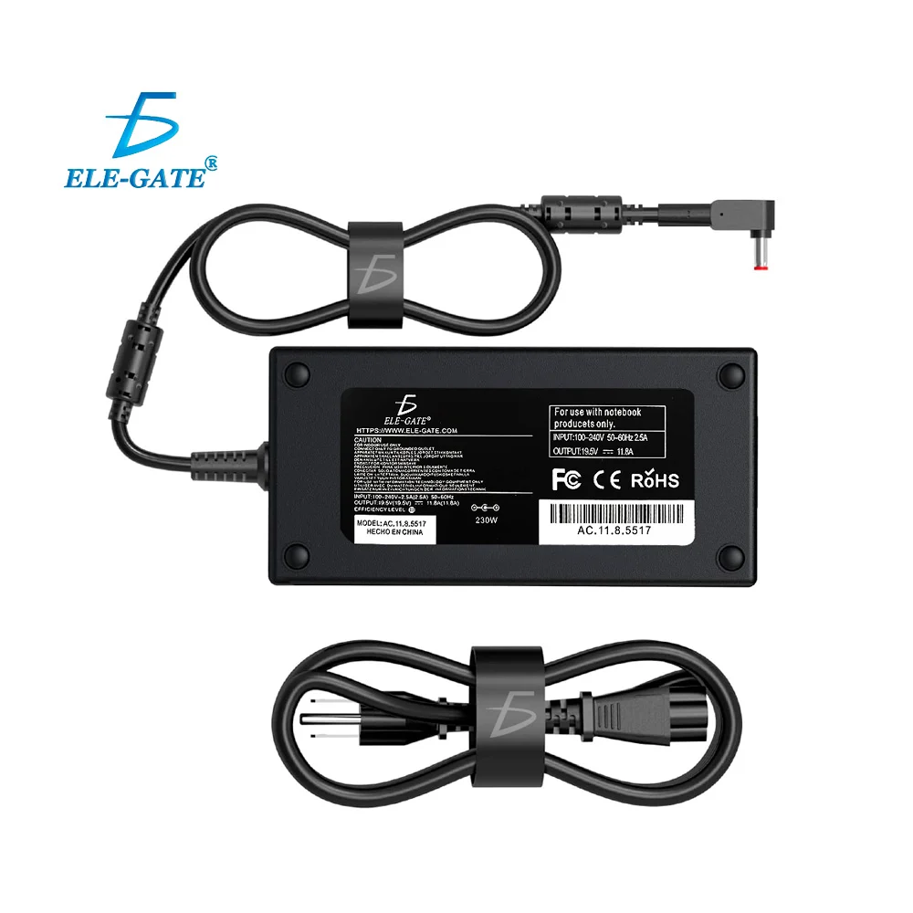 Cargador de punta roja compatible para laptop acer de 19.5v-11.8a, 5.…
