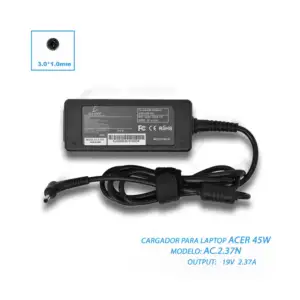 Cargador laptop acer aspire 19v 2.37a 45w 3.0*1.0mm
