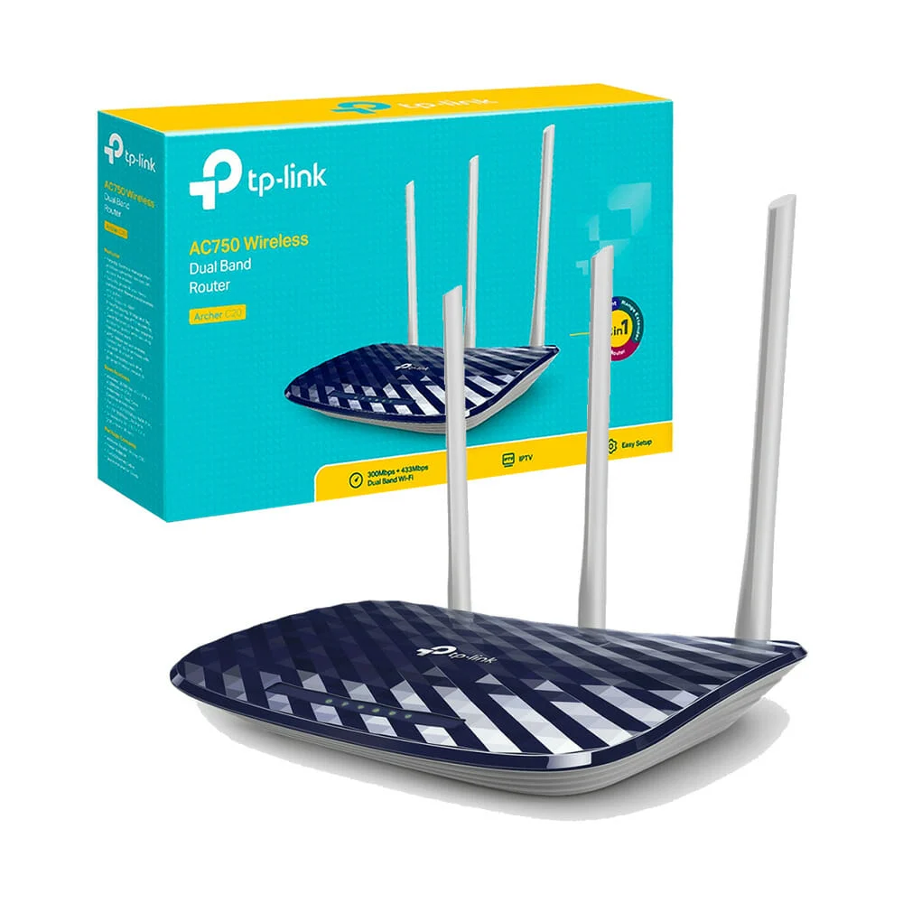 Router wi-fi inalámbrico tp-link ac750 doble banda con 4 antenas arch…