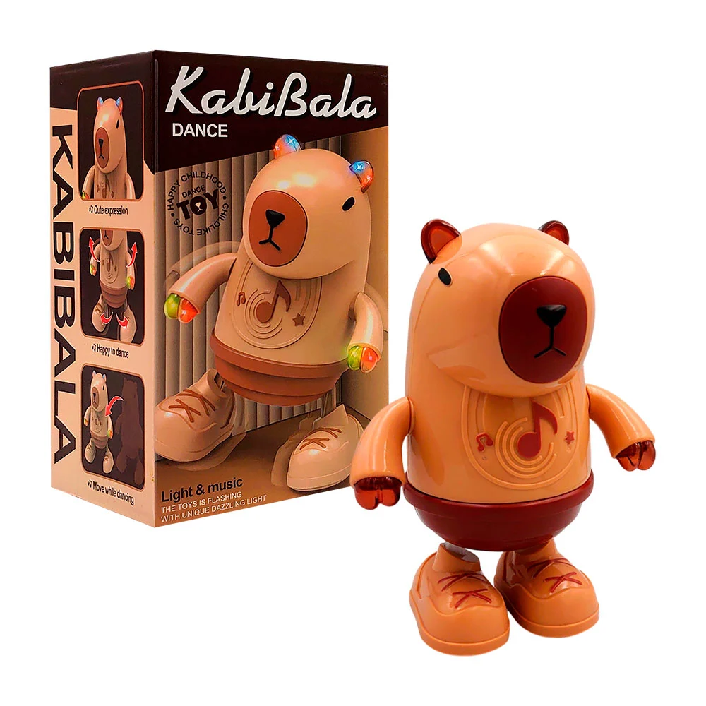 Figura bailarina en forma de capibara con luz y sonido, variedad de c…