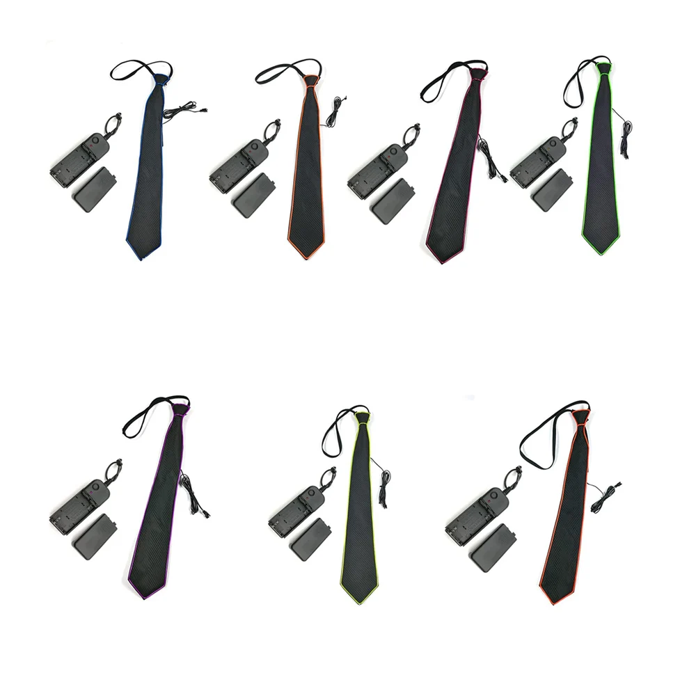 1pza Corbata ajustable para fiesta con luz led, variedad de colores /…