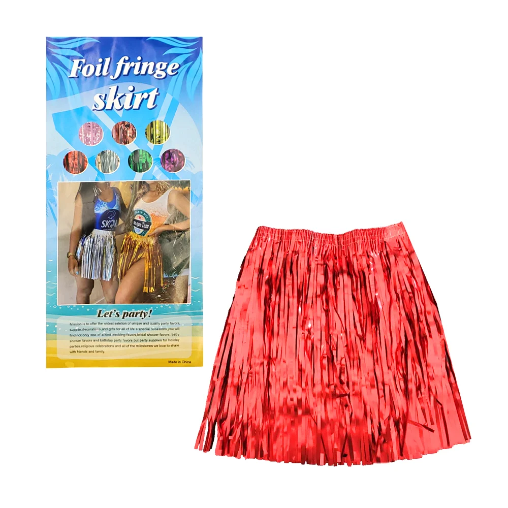 Falda para fiesta con efecto metálico tipo lluvia, variedad de colore…
