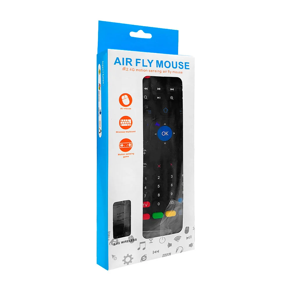 Control remoto universal 2 en 1 con teclado inalámbrico, 2.4g / air f…